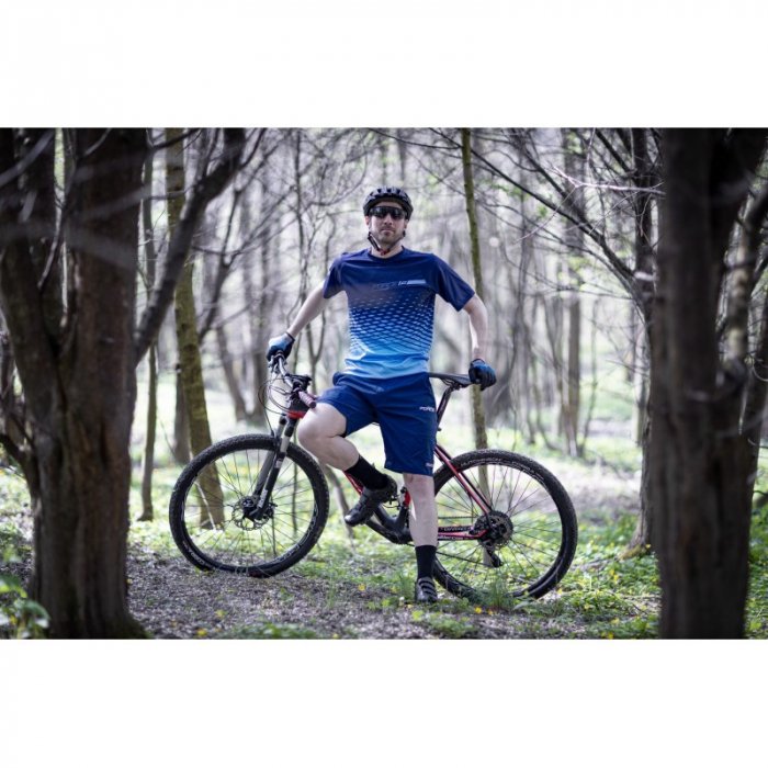 Tricou maneca scurta Force MTB Angle albastru S [3]