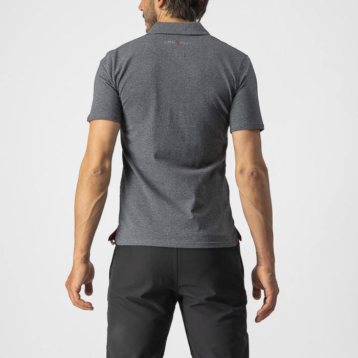 Tricou polo Castelli Race Day, pentru barbati, gri melange, L [2]