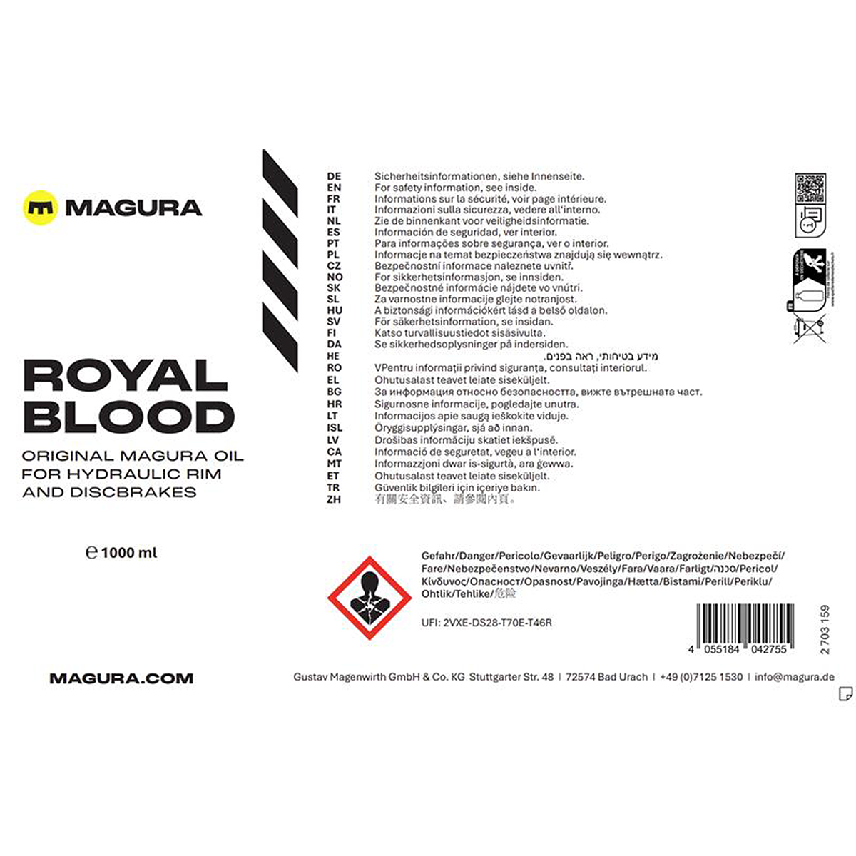 Ulei mineral pt frane hidraulice Magura Royal Blood 1L (STD+EXP) [2]