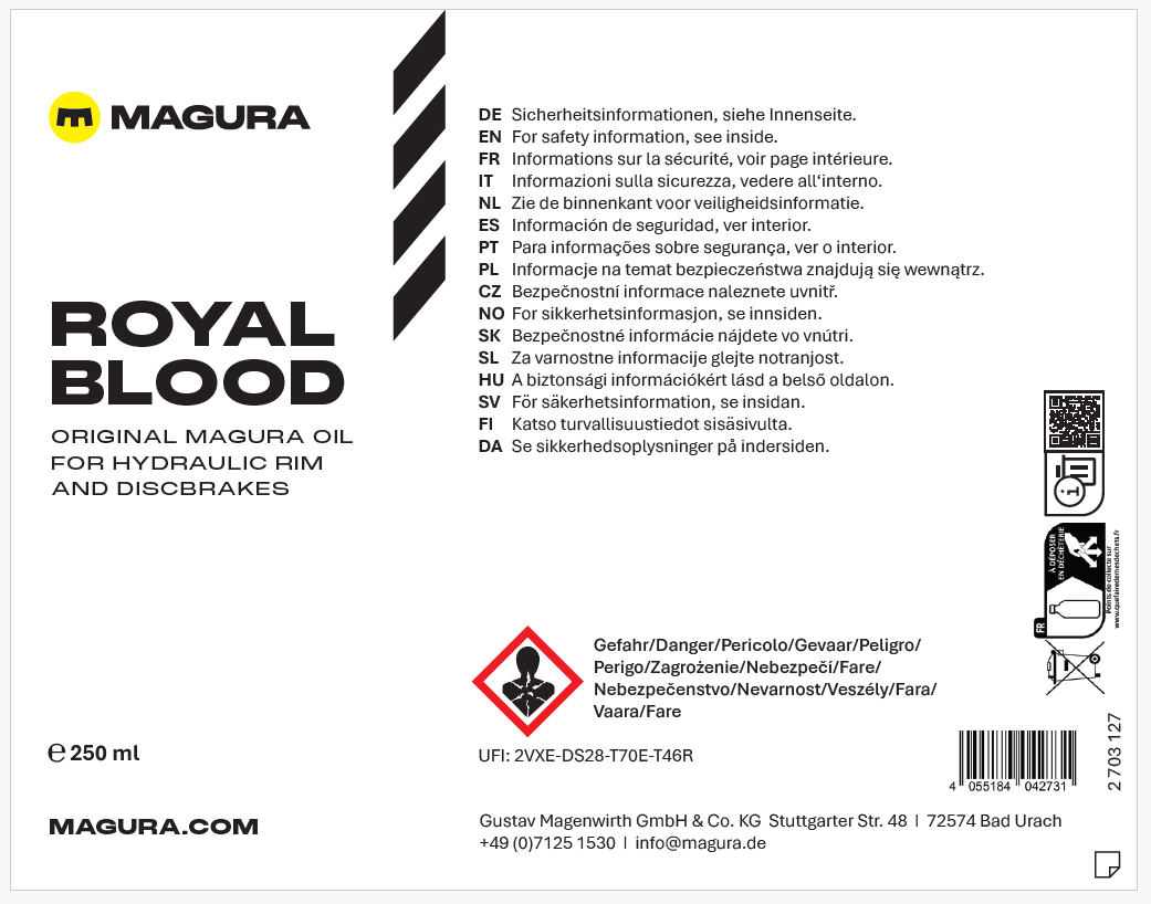 Ulei mineral pt frane hidraulice Magura Royal Blood 250ml (STD) [2]