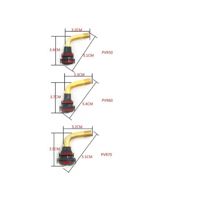 Valva tubeless curbata pentru trotineta electrica 60mm [2]