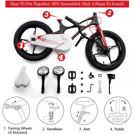 Bicicleta RoyalBaby Space Shuttle 16'' Black [3]