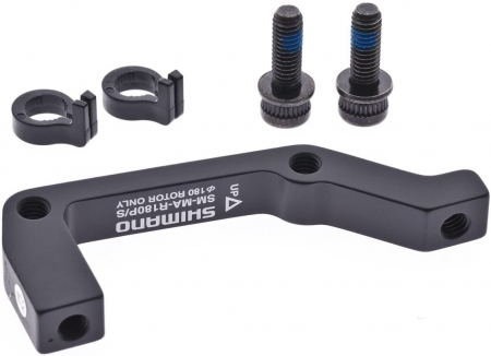 Adaptoare pentru frane - Adaptor montaj etrier fata Shimano SM-MA-F180P/S Post/Stand 180mm negru