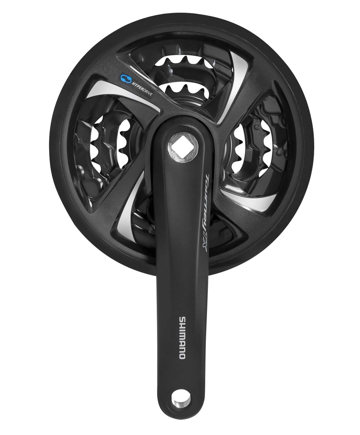 Angrenaje pedaliere - Angrenaj pedalier Shimano Tourney FC-TX801, 7/8 vit, brate 170mm, cu CG, cu suruburi, Negru, 42/32/22T, neambalat