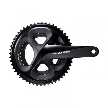 Angrenaje pedaliere - Angrenaj pedalier Shimano 105 FC-R7000, 2x11 vit, brate 175mm, fara BB, Negru, 53-39T