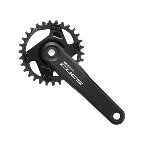 Angrenaje pedaliere - Angrenaj pedalier Shimano CUES FC-U4000-1, 1x9/10/11 viteze, ax Patrat, fara aparatoare lant, brate 170mm, 30T