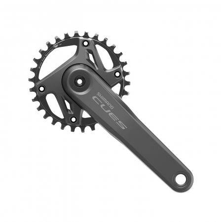 Piese biciclete - Angrenaj pedalier Shimano CUES FC-U6000-1, 1x9/10/11 viteze, Hollowtech II, fara aparatoare lant, brate 170mm, fara BB, 30T