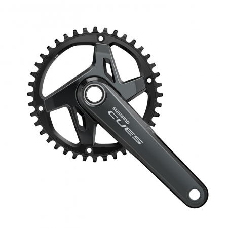 Piese biciclete - Angrenaj pedalier Shimano CUES FC-U8000-1, 1x9/10/11 viteze, Hollowtech II, fara aparatoare lant, brate 170mm, fara BB, 40T