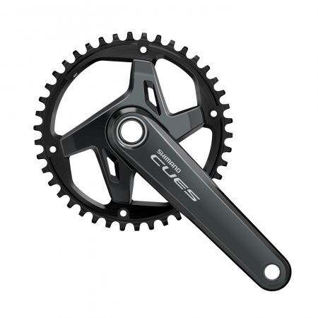 Angrenaje pedaliere - Angrenaj pedalier Shimano CUES FC-U8000-1, 1x9/10/11 viteze, Hollowtech II, fara aparatoare lant, brate 170mm, fara BB, 42T