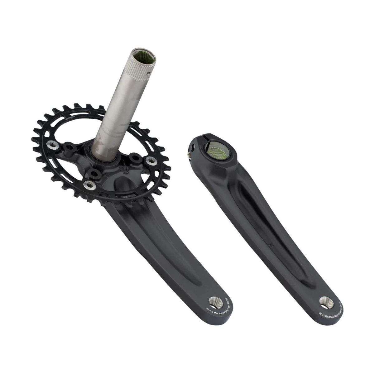 Angrenaj pedalier Shimano Deore FC-M5100-1, 1x10/11 viteze, Hollowtech II, fara aparatoare lant, brate 170mm, fara BB, 32T [2]