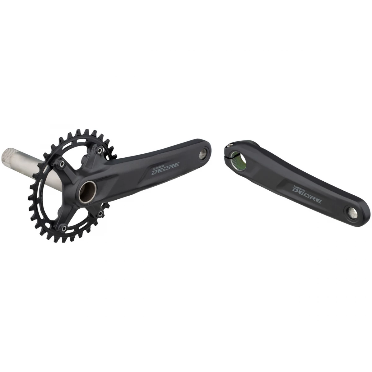 Angrenaj pedalier Shimano Deore FC-M5100-1, 1x10/11 viteze, Hollowtech II, fara aparatoare lant, brate 170mm, fara BB, 32T [3]