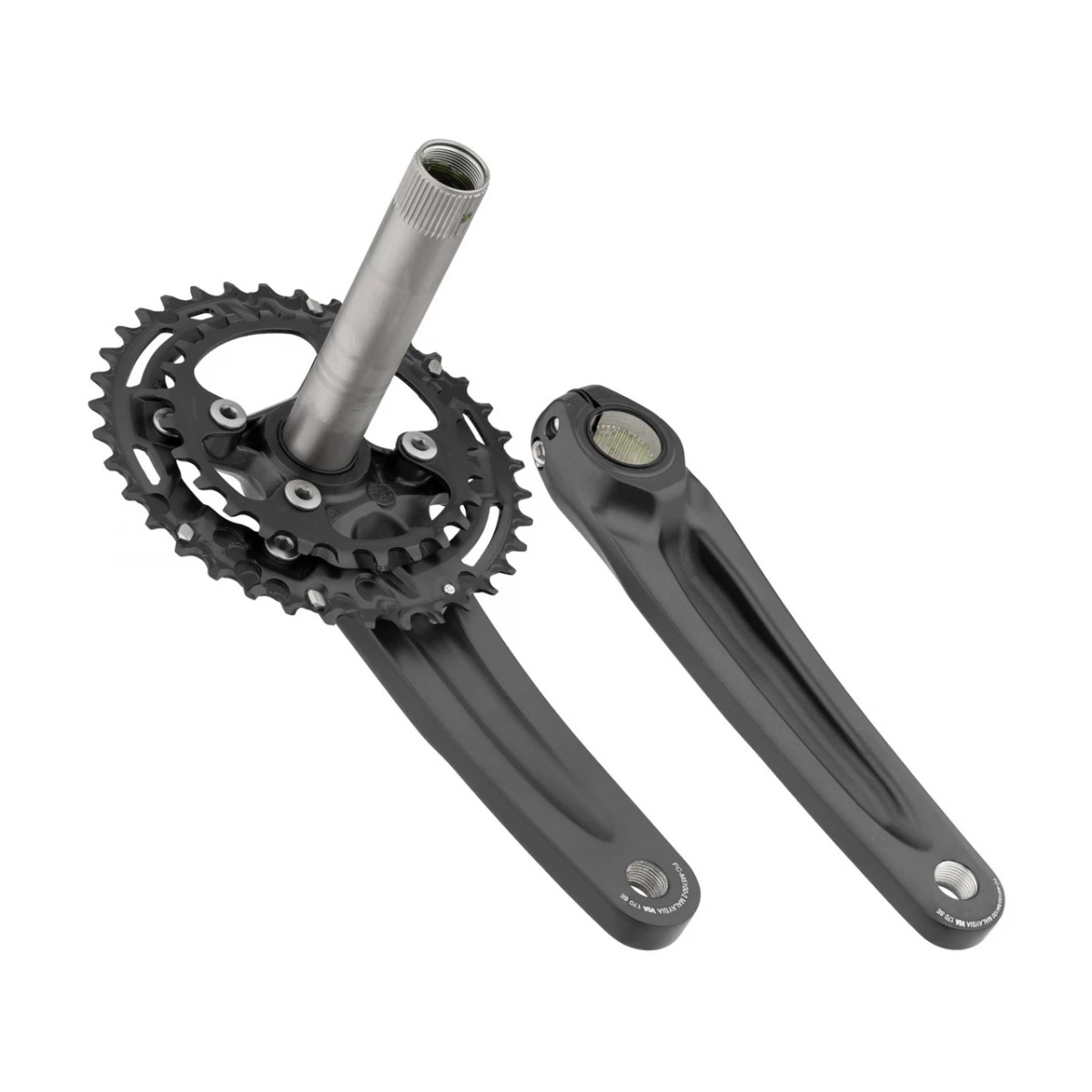 Angrenaj pedalier Shimano Deore FC-M5100-2, 2x11 viteze, Hollowtech II, fara aparatoare lant, brate 170mm, fara BB, 36x26T [1]