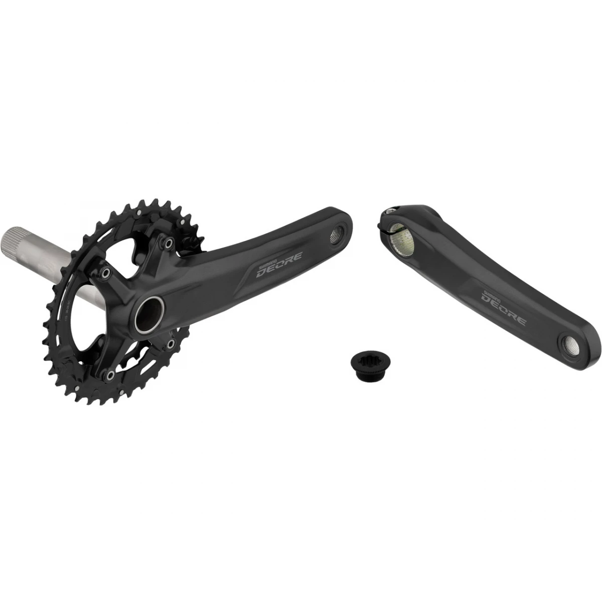 Angrenaj pedalier Shimano Deore FC-M5100-B2, 2x11 viteze, Hollowtech II, fara aparatoare lant, brate 170mm, fara BB, 36x26T [1]