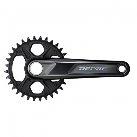 Angrenaje pedaliere - Angrenaj pedalier Shimano Deore FC-M6100-1, 1x12 viteze, Hollowtech II, fara aparatoare lant, brate 170mm, fara BB, 32T