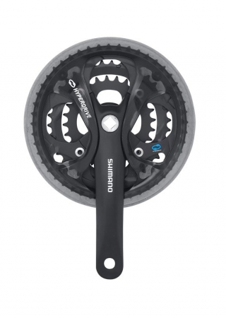 Angrenaje pedaliere - Angrenaj pedalier Shimano FC-M361, 7/8 vit, ax patrat, brate 175mm, negru, 48/38/28T, neambalat