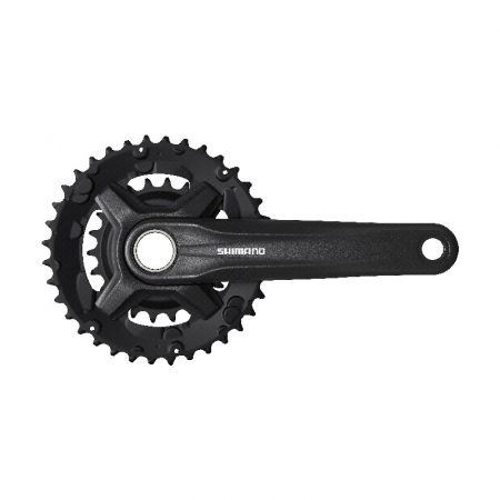 Angrenaje pedaliere - Angrenaj pedalier Shimano Altus FC-MT210-2, 2x9 viteze, Hollowtech II, fara aparatoare lant, brate 170mm, fara BB, Negru, 36x22T