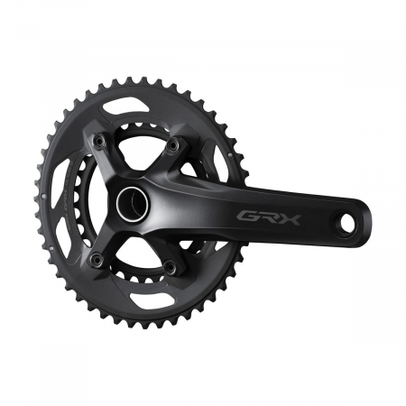 Angrenaje pedaliere - Angrenaj pedalier Shimano GRX FC-RX600, 2x10 viteze, Hollowtech II, fara aparatoare lant, brate 172.5mm, fara BB, 46x30T