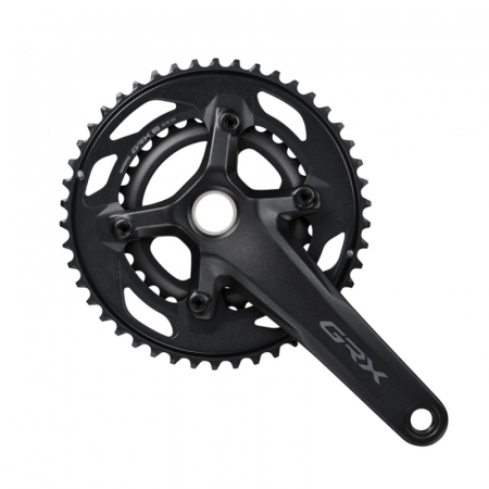 Angrenaje pedaliere - Angrenaj pedalier Shimano GRX FC-RX610-2, 2x12 viteze, Hollowtech II, fara aparatoare lant, brate 170mm, fara BB, 46x30T