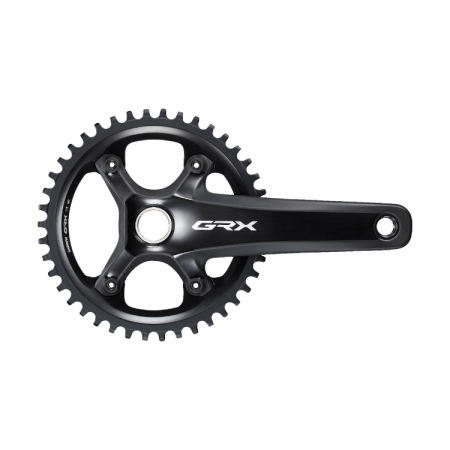 Angrenaj pedalier Shimano GRX FC-RX810-1, 1x11 viteze, Hollowtech II, fara aparatoare lant, brate 172.5mm, fara BB, 40T [1]