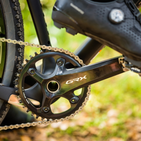 Angrenaj pedalier Shimano GRX FC-RX810-1, 1x11 viteze, Hollowtech II, fara aparatoare lant, brate 172.5mm, fara BB, 40T [2]