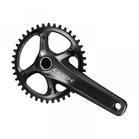 Angrenaje pedaliere - Angrenaj pedalier Shimano GRX FC-RX810-1, 1x11 viteze, Hollowtech II, fara aparatoare lant, brate 172.5mm, fara BB, 40T