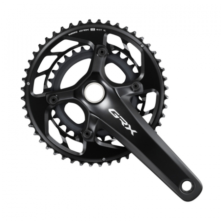 Angrenaje pedaliere - Angrenaj pedalier Shimano GRX FC-RX820-2, 2x12 viteze, Hollowtech II, fara aparatoare lant, brate 175mm, fara BB, 48x31T