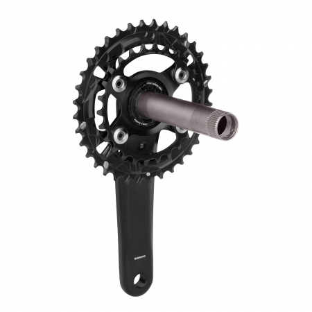 Angrenaj pedalier Shimano SLX FC-M7100-2, 2x12 vit, Hollowtech 2, fara BB, brate 175mm, 36/26T [2]