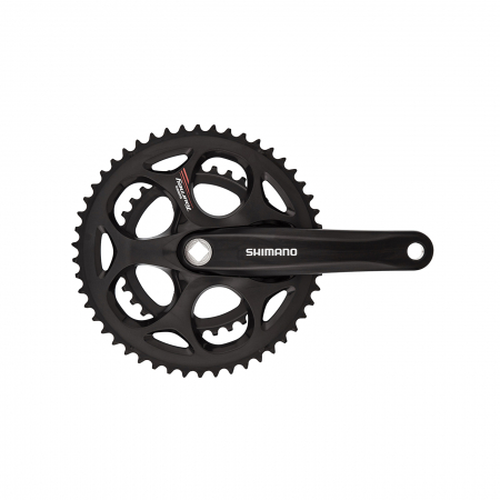 Angrenaje, foi si brate pedaliere - Angrenaj pedalier Shimano A050 FC-A070, 2x7/8 viteze, ax Patrat, fara aparatoare lant, brate 165mm, 50x34T