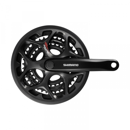 Angrenaje pedaliere - Angrenaj pedalier Shimano A050 FC-A073, 3x7/8 viteze, ax Patrat, cu aparatoare lant, brate 170mm, 50x39x30T
