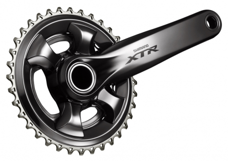 Angrenaj pedalier Shimano XTR FC-M9020-2, 2x11 viteze, Hollowtech II, fara aparatoare lant, brate 175mm, fara BB, 38x28T [1]