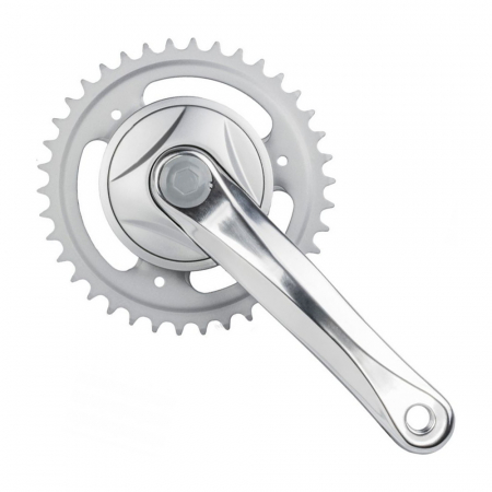 Angrenaje pedaliere - Angrenaj pedalier Prowheel Metal/Aluminiu, 1 vit, Argintiu, brate 170mm, 38T