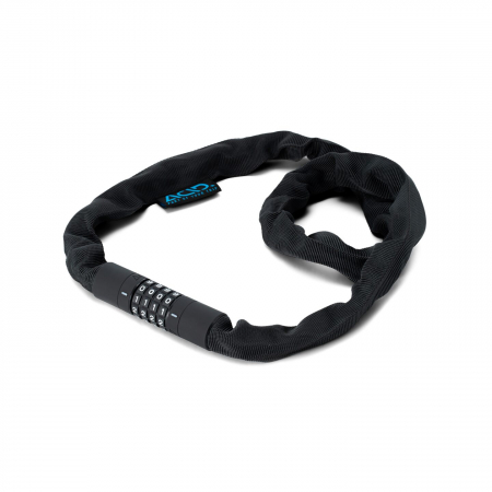 Antifurturi bicicleta - Antifurt cu cifru Acid Chain Lock Corvid PRO C120, 6x1200mm, negru