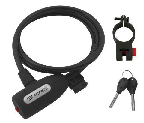 Accesorii - Antifurt cu cheie Force F Lux 120cm/8mm negru