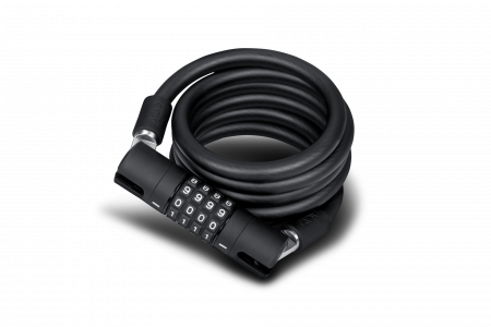 Antifurturi bicicleta - Antifurt cu cifru Acid Cable Combination Lock Corvid C180, 12x1800mm, negru