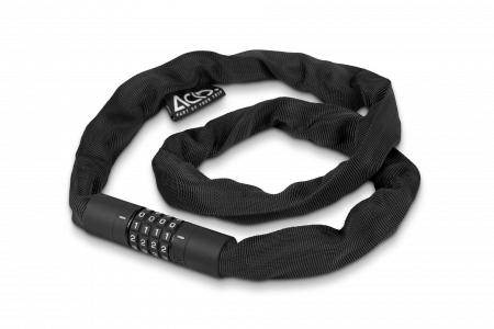 Antifurturi bicicleta - Antifurt cu cifru Acid Chain Combination Lock Corvid C100, 6x1000mm, negru