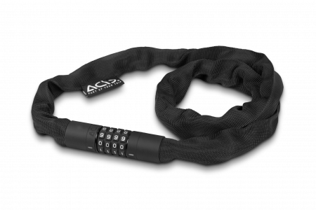 Antifurturi bicicleta - Antifurt cu cifru Acid Chain Combination Lock Corvid C120, 6x1200mm, negru