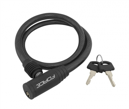 Antifurturi bicicleta - Antifurt spiralat Force Eco 800/12mm negru