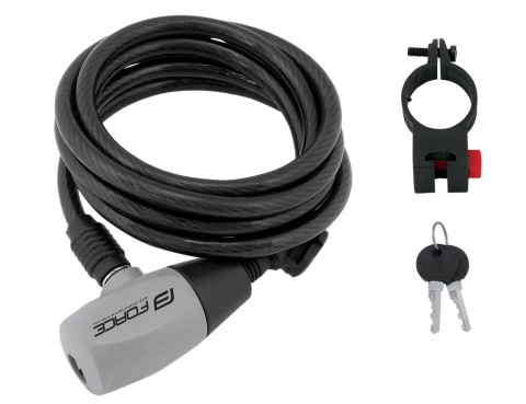 Antifurturi bicicleta - Antifurt Force Ron 185cm/8mm negru