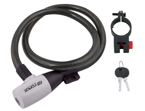 Antifurturi bicicleta - Antifurt Force Ron 80cm/12mm Negru cu suport