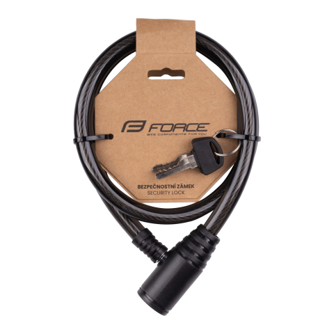 Antifurturi bicicleta - Antifurt spiralat Force Eco 800/12mm negru