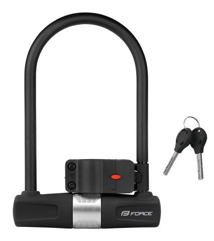 Accesorii - Antifurt U-lock Force cu suport de prindere 11.5x18.9cm Negru