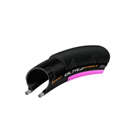 Cauciucuri bicicleta - Anvelope - Anvelopa rigida Continental UltraSport2 Negru/Roz 25-622