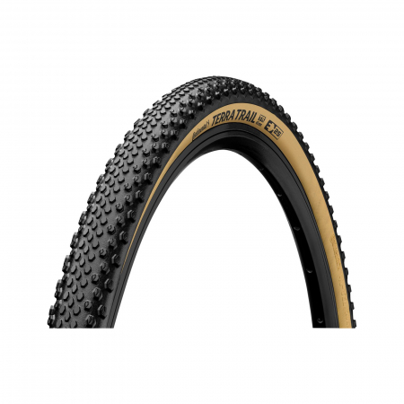 Cauciucuri bicicleta - Anvelope - Anvelopa pliabila Continental Terra Trail 28 ShieldWall, Negru/Crem, 35-622, 700 X 35C