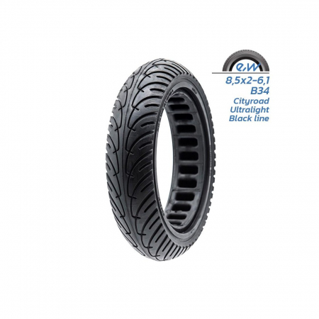 Anvelope trotinete electrice - Anvelopa plina trotineta Ultralight pentru Xiaomi 8.5×2 6.1/B34 - Black Line