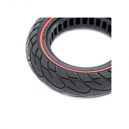 Anvelopa solida ultra-usoara 10x2.5 pentru jante 34mm Negru/Rosu [3]