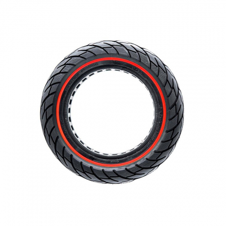 Anvelopa solida ultra-usoara 10x2.5 pentru jante 34mm Negru/Rosu [1]