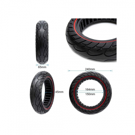 Anvelopa trotineta solida ultra-light Nedong 10x2.5-6.1/B44 Red line [1]