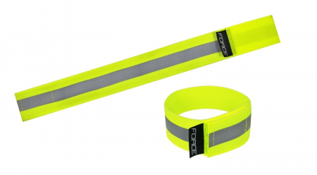 Reflectorizante - Banda reflectorizanta Force Lun Velcro, fluo