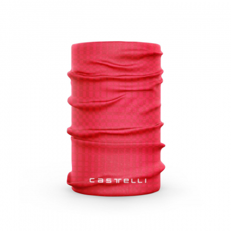Sepci, Caciuli, Cagule - Bandana tubulara multifunctionala Castelli Como, rosu aprins/alb, UNI