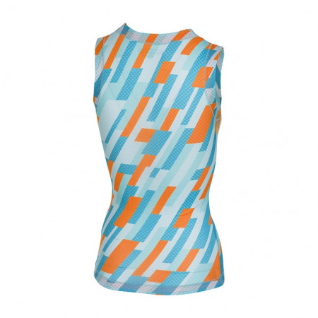 Base Layer Fara Maneci Castelli Pro Mesh W, De Dama, Bleu/Portocaliu, S [1]